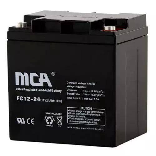 MCA蓄电池FC122412V24AH机房UPS电源配套消防照明EPS直流屏