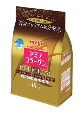 日本直邮明治MEIJI氨基酸胶原蛋白粉改善皮肤暗沉胶原流失196g