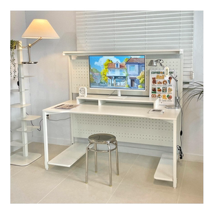 北欧ins意式极简洞洞板电脑桌电竞桌家用办公桌学生学习桌书桌