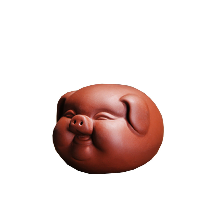 紫砂茶宠摆件精品可养茶玩茶艺迷你小猪招财小福猪茶桌茶虫从配件