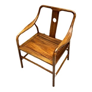 南美胡桃木新中式椅子实木榫卯结构圈椅官帽椅浩然客人椅扶手主椅