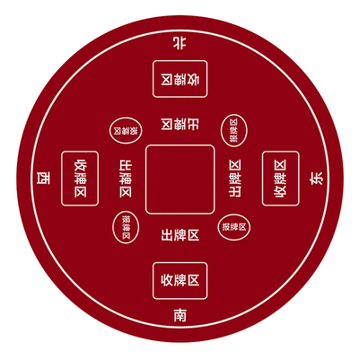 掼蛋桌布麻将桌隔音降噪圆形桌垫