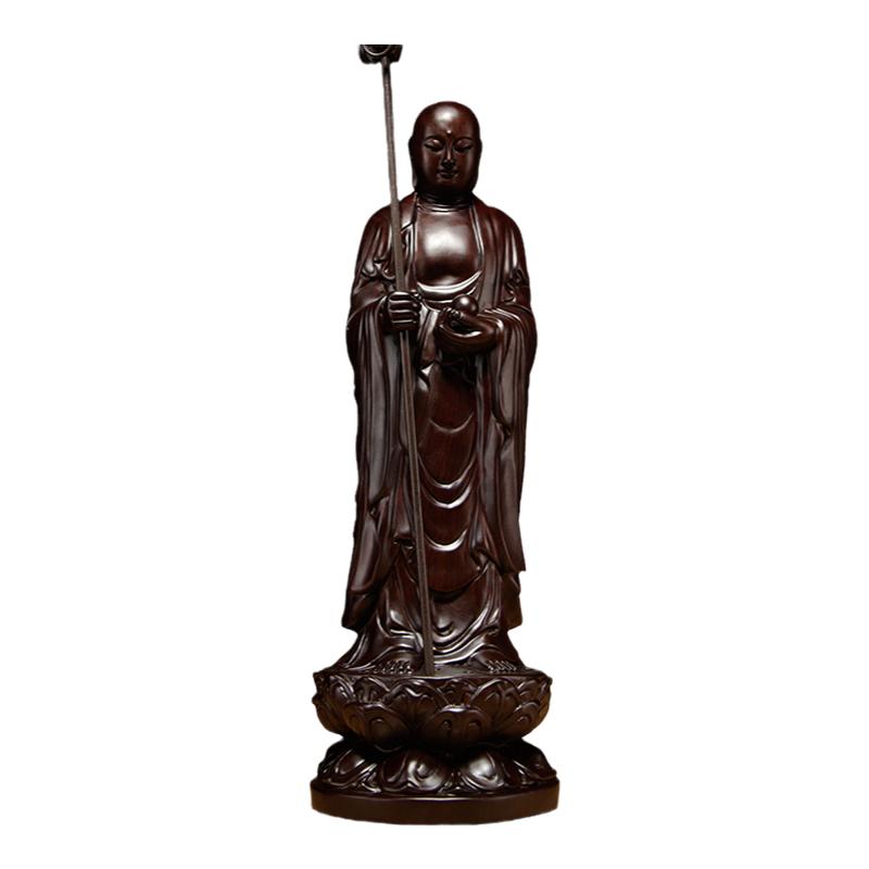 黑檀实木雕刻家居客厅菩萨工艺品