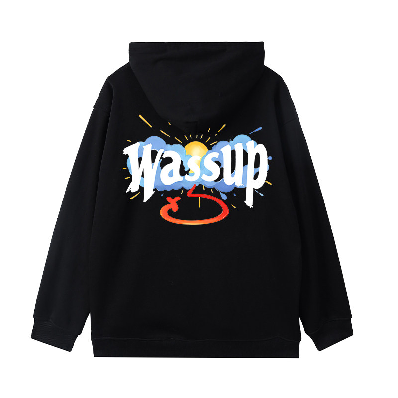 WASSUP彩虹云朵重磅卫衣男女潮牌