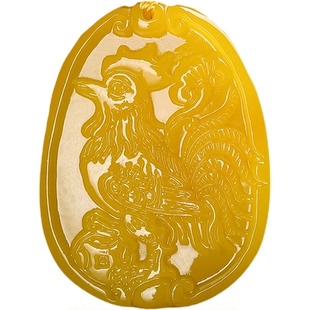 新款马年化解黄龙玉十二生肖鸡挂件金鸡大公鸡辰酉鸡凤凰吊坠男女
