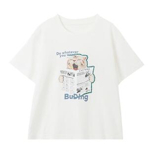 布丁哈鲁女童童装洋气上衣2026夏装新款儿童纯棉百搭休闲短袖T恤