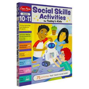 Evan-Moor Social Skills for Today's Kids, Ages 4-11 新生代 社交技能培养幼儿园到六年级 evanmoor 少儿英语美国进口原版教辅