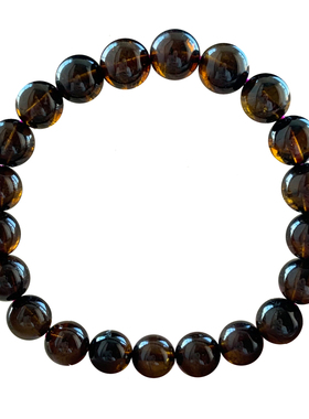 天然巴西老矿焦糖黄碧玺手链佛珠