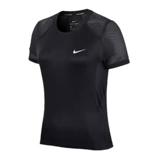 NIKE耐克T恤女夏季健身上衣宽松速干透气圆领跑步白色短袖 AT4197