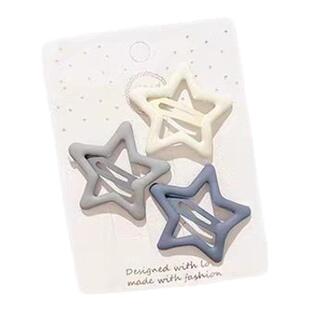 简约灰白色系发夹女前额侧边刘海夹儿童发卡碎发整理bb夹子头饰新