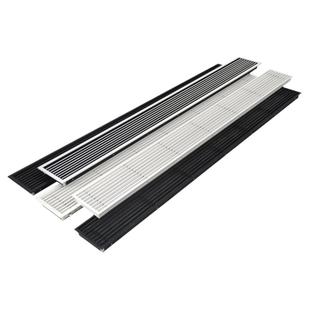 abs中央空调出风口加长线性格栅定制内嵌式极简窄边黑色百叶通风