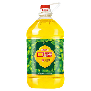 【口福】一级大豆油5L*4桶整箱食用油优质营养健康香脆煎炸炒菜