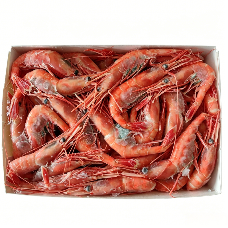 北极甜虾刺身整盒特大号俄罗斯进口日料寿司即食冰虾L2/L3/L4 1KG