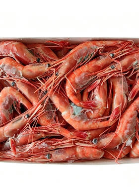 北极甜虾刺身整盒特大号俄罗斯进口日料寿司即食冰虾L2/L3/L4 1KG