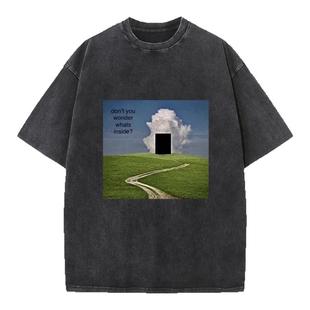 Coreland原创设计梦核怪核池核周边大码T恤创意图案春夏宽松短袖