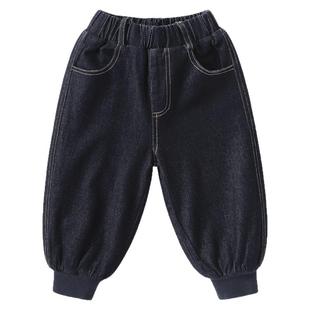 男童新年款牛仔裤加绒加厚长裤冬装2025冬季新款儿童宝宝保暖裤子
