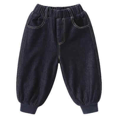 男童新年款牛仔裤加绒加厚长裤