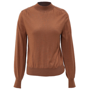 SOMSOM/索玛冬季新款半高领长袖针织衫上衣女内搭气质高级感