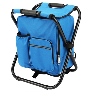 保温可折叠凳子便携冰包钓椅户外钓鱼椅轻巧折叠椅沙滩椅背包椅凳