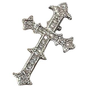 甜酷辣妹十字金属闪钻高级感鸭嘴发夹爆款发卡侧边刘海夹高颜值