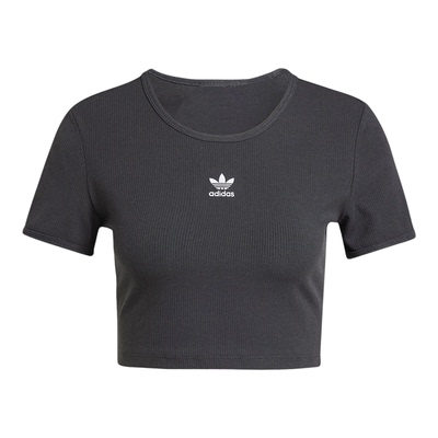 Adidas/阿迪达斯官方正品三叶草女士修身短款运动透气短袖IY9664