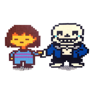 传说之下sans玩偶周边手办拼搭拼装积木玩具儿童可爱摆件礼物模型