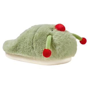 朴西儿童秋冬保暖棉拖鞋红鼻子女童居家室内毛绒棉拖鞋男童可外穿