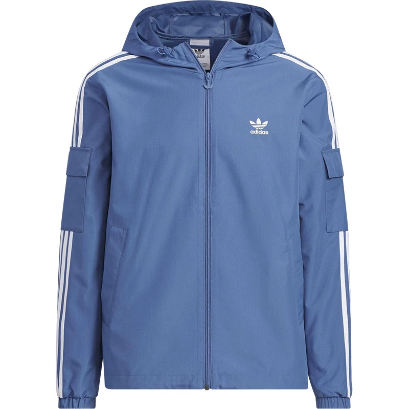 Adidas阿迪达斯正品三叶草运动休闲防风外套连帽夹克男女款KB1946