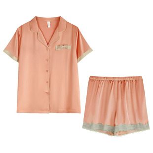 睡衣女夏季冰丝短袖短裤薄款夏天女款2026新款仿真丝绸夏款家居服