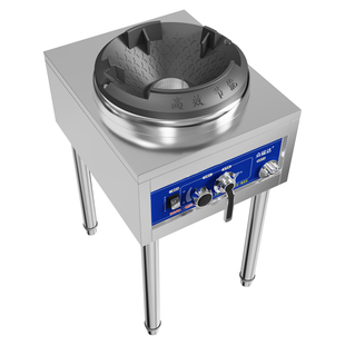 猛火灶商用带鼓风机煤气单灶台低压液化天然气双头燃气饭店汤炉3C