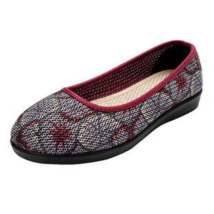 老北京布鞋夏季女鞋透气网布妈妈鞋中老年人奶奶鞋网眼鞋防滑软底