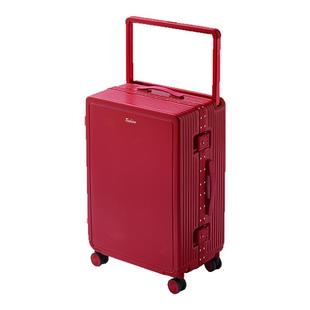 袋鼠红色行李箱结婚陪嫁女方2025新款新婚婚礼拉杆密码皮箱子24寸