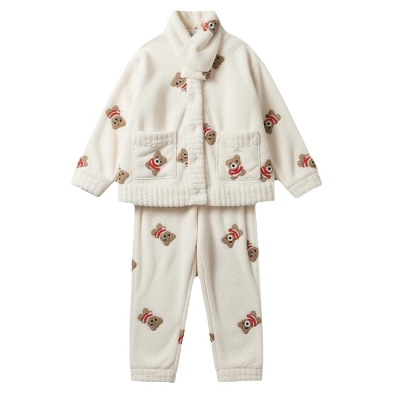 谷奈妈妈珊瑚绒秋冬月子服保暖