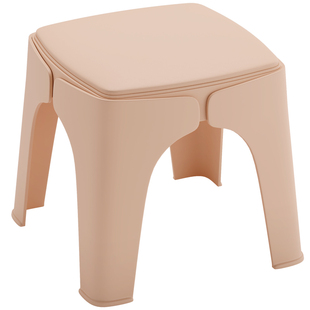 塑料小凳子家用软垫矮凳茶几凳客厅凳子可叠放板凳儿童方凳沙发凳