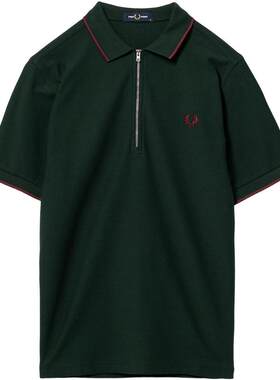FREDPERRY半拉链polo衫时尚英伦
