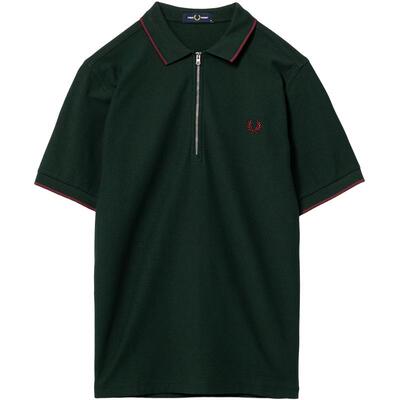 FREDPERRY半拉链polo衫时尚英伦