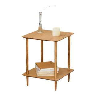 北欧实木沙发边几简约日式家用客厅角几方形小茶几极简卧室床头柜