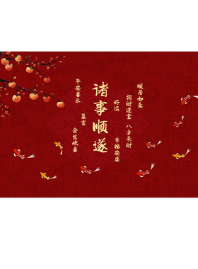红色喜庆除尘地毯开运结婚乔迁垫