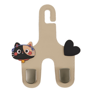 车载挂钩后排创意可爱多功能收纳置物汽车座椅背挂钩内置手机支架