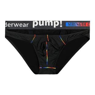 Men underwear pump!男三角内裤吊环镂空莫代尔 性感低腰运动青年