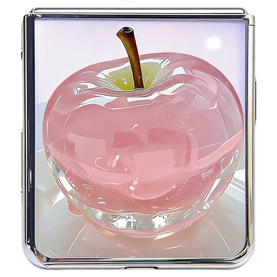 ins风水晶苹果草莓荔枝适用oppofindn2flip手机壳高级感网红爆款折叠手机壳findn3flip电镀透明防摔保护套女