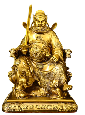 黄铜钟馗摆件家居吉祥物赐福镇宅圣君入户门玄关公司前台神台佛龛