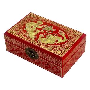 平遥漆器首饰盒螺钿掐铜丝镶嵌贝壳结婚彩礼盒梳妆收纳盒生日礼物