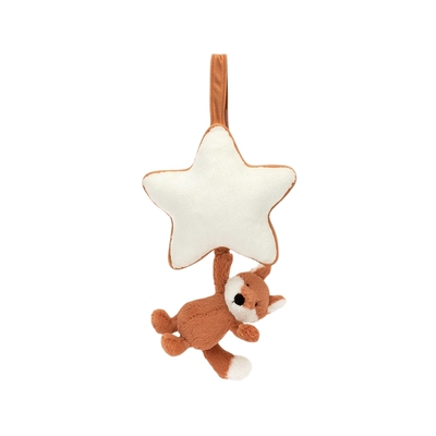 英国Jellycat害羞小狐狸音乐拉铃婴儿安抚拉铃宝宝新生系列