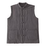 纯棉花男士马甲秋冬季加厚保暖内外穿棉背心坎肩中老年人夹棉马夹