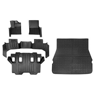 适21-23款兰德酷路泽lc300脚垫TPE改装配件七座后备箱垫环保防水