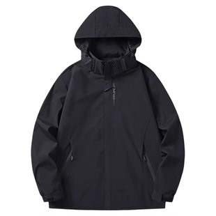 户外冲锋衣男士薄外套女上衣夹克单层连帽防风防水登山服男女同款