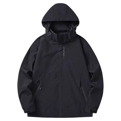 户外冲锋衣男士薄外套女上衣夹克单层连帽防风防水登山服男女同款