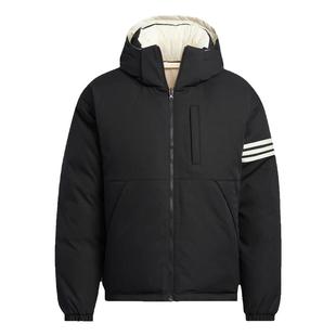 阿迪达斯三叶草外套男女装2022冬新款加厚两面穿防风羽绒服HS7283