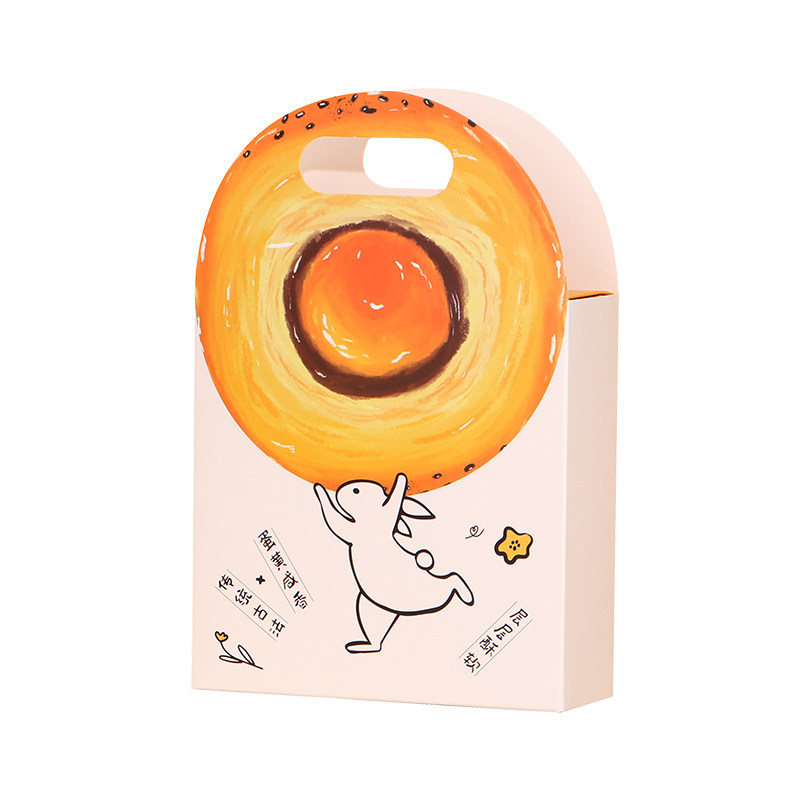 德立蛋黄酥包装盒创意手提双面